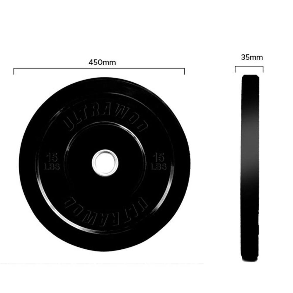 Manuteno e medidas da Anilha Olmpica 15LB Bumper Plate Black